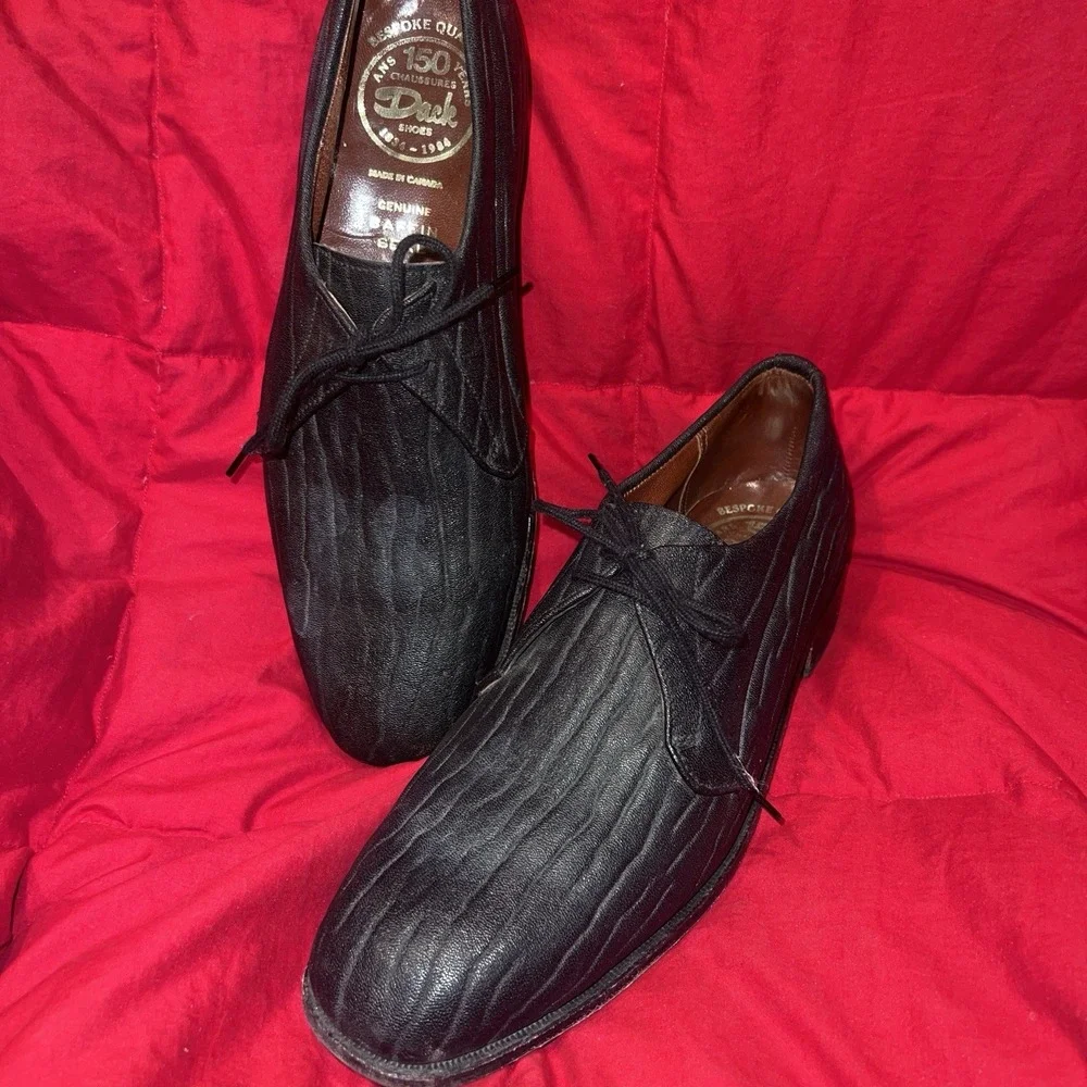 Dack's Dress Shoes Black Sz 8.5 D Baffin Seal Made In Canada SUPER RARE! Vintage